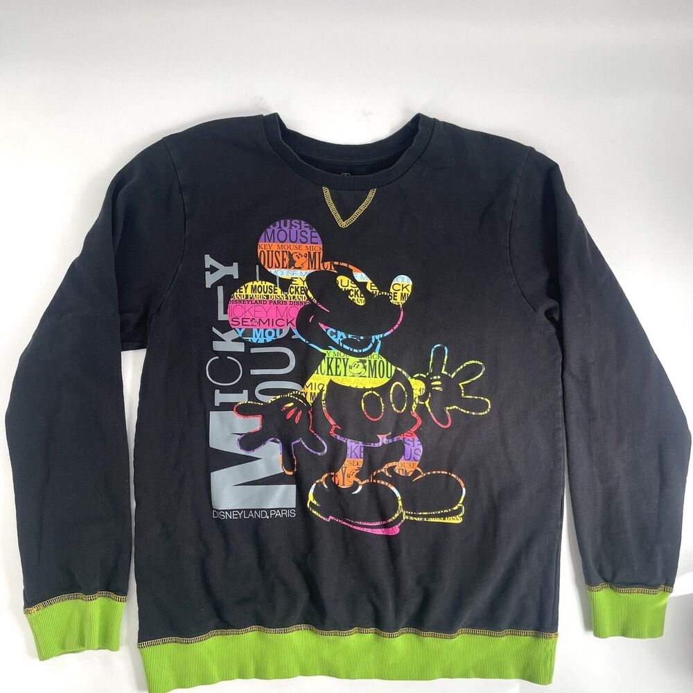 Disneyland Paris Pullover Cotton Sweatshirt Longsleeve Vintage 2000s Size Large